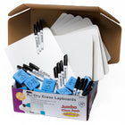 Charles Leonard Dry Erase Board Class Pack, 30 Each of Boards, Markers, & Erasers-This set also includes 12 felt/foam erasers that are 2 x 2". Our handy erasers are small but powerful. They will make sure to get your whiteboard nice and clean!