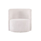 Brassex Callan Accent Chair - White -Sleek curved seating & back