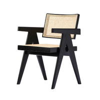 Plata Imports William Cane Arm Chair-Backrest with cane details