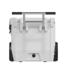 RovR RollR 60 Quart Wheeled Hard Cooler with Tow Handle - Powder-Dual MotoGrip Handle makes for easy towing, increased leverage, and it’s offset designs keeps your heels safe from knocks