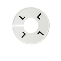 Eddie's Ring Divider - L - White/Black - 100 Pack-White plastic with black text