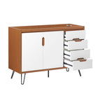 Modway Energize 48" Single Sink Compatible Bathroom Vanity Cabinet - Cherry/White-MDF and Particleboard Construction