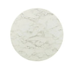 Plata Import Leo Brass Faux Marble 36" Table - Stone-Available in Two Sizes 32″ or 36″