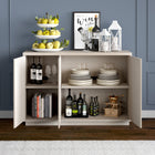 Hudson&Canal Alston 48"W Buffet Table - Alder White-Clean with a soft, dry cloth and no harsh chemicals or abrasive cleaning materials