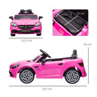 Aosom 12V Mercedes SLC 300 Kids Electric Ride-on Car with Remote Control - Pink-Monitors show how much power is remaining 