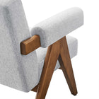 Modway Lyra Fabric Armchair - Light Grey Fabric - Set of 2-8