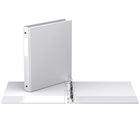 Davis Group Premium Economy Binder - Round Ring - 1" - White - 6 Pack-1"