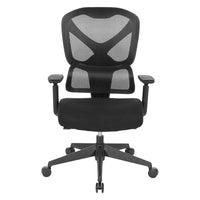 Pro-line II High Mesh Back And Fabric Seat Ergonomic Chair - Black-Breathable black mesh back with self-adjusting lumbar support