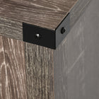 HOMCOM 30" L Sideboard Buffet Cabinet - Dark Oak-Made of particleboard for durability and easy cleaning 