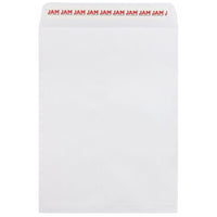 Jam Paper 28 lb Open End Peel & Seal Envelopes - 9" H x 12" W - White - 50 Pack-Open-end envelope: These open-end 9” x 12” catalog envelopes have a convenient vertical design. Use them to send business letters, confidential documents, large photos, folders, and so much more. The rectangular flap is on the short side, helping to keep things organized and from falling out after opening
