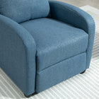 HOMCOM Push Back Recliner with Padded Seat for Home Theater - Blue-The recliner features a robust and solid foundation for lasting durability