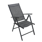 Dura Housewares San-Remo Folding Chair - noir - 2 Pack-High Back Design provides added support for a more relaxing experience