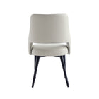 Manhattan Comfort Tremont 21.7" Modern Leatherette Upholstered Dining Chair - Stone - Set of 2-Minimal Assembly Required. Hardware Included