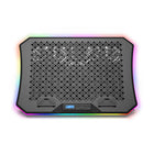 Aluratek Ergonomic USB Laptop Cooling Pad with RGB Lights - Black-The cooling pad is 16.25" in length and supports all laptops and tablets up to 19 inches wide