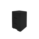Modern Homes Rattan Style 3-Drawer Unit - Black-Features a modern rattan-style design with a sleek black finish