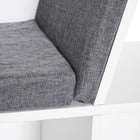 HOMCOM 6-Cubby Bookcase with Seat Cushion - Grey-Particle board for durability and robust for years of use