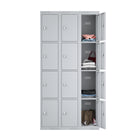 Ceha KDK Series 4-Tier Locker - Bank of 3 - Grey-System includes 1 main unit and 2 addon units