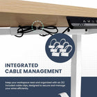 MotionGrey Electric Dual Motor Height Adjustable 165" W Sit-to-Stand Desk - White Frame-8