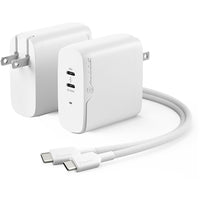 ALOGIC 68W Rapid Power 2-Port USB-C PD GaN Charger - White-Gallium Nitride (GaN) Technology