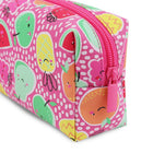 Fashion Stationery Happy Fruits Pencil Case - 7.09" L x 1.97" W x 3.54" H - Pink-Secure zipped compartment
