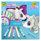 Crayola Scribble Scrubbie Jumbo Pet - Dinosaur-COLOUR, WASH & PLAY: Colour and customize Rory with the included markers, then wash him clean with the scrub brush to start fresh