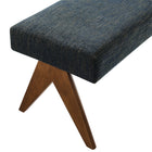 Modway Lyra 47" Fabric Upholstered Bench - Azure-8