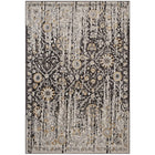 Modway Ganesa Distressed Diamond Floral Lattice Area Rug - 8 ft W x 10 ft L - Black/Beige-Distressed  Diamond Floral Lattice Area Rug