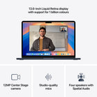 Apple MacBook Air 13" - M4 Chip - 256 GB SSD - 16 GB Unified Memory - Midnight - French-Portable Design - Superlight and less than half an inch thin, MacBook Air fits easily into your bag—and your on-the-go lifestyle