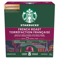 Starbucks by Nespresso Coffee Capsules - French Roast - 8 Pack-Dark roast coffee capsules compatible with Nespresso Vertuo machines