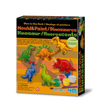 4M Mould & Paint Glow Dinosaurs - French-Mix the plaster powder and water and allow to dry for 3 hours, then it's ready to paint