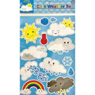 Ashley Productions Die-Cut Magnets - Cute Weather - 14 Per Pack - 6 Pack-Colourful and reusable learning