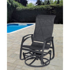 Dura Housewares Kansas Aluminium Swivel Glider - Black-Swivels and glides