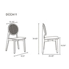 Manhattan Comfort Versailles 18.5" Industry Chic Round Back Dining Chair - Nature - Set of 2-Frame Made of American Solid Ash Wood Featuring Natural Grain Textures
