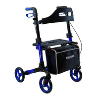 Journey Breeze Rollator Mobility Walker - Blue-Lightweight rollator design provides dependable support for everyday mobility