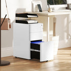 Vinsetto 3-Drawer Steel Letter/A4 Filing Cabinet Lockable - White-Large drawer with adjustable rail adjusts to fit A4, legal and letter files
