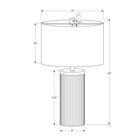 Monarch Specialties 24" H Table Lamp - Black Concrete / Ivory / Cream Shade-Attached with a 5ft transparent cord, place this versatile lamp on any end or side table, a nightstand or bedside table for a fashionable lighting source