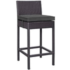 Modway Convene Outdoor Patio Fabric Bar Stool - Espresso Charcoal-For entertaining or everyday use
