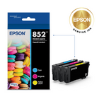 Epson T852 DURABrite Ultra Ink Combo Pack - Standard Yield - Colour - 3 Pack-Sharp text and brilliant colours for pro-quality results