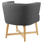 Modway Anders Upholstered Fabric Accent Chair - Grey-Removable Cushion With Washable Cover