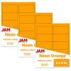 JAM Paper Mailing Address Labels, 2" x 4", Neon Orange, 3 sets of 120-Size: 2" x 4"