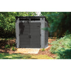 Suncast Modernist Storage Shed - 7' x 7' - Peppercorn/Black-Ideal for storing lawn and gardening tools, firewood and much more.