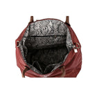 Karla Hanson Millie Women's Rose Print Foldable Shopping Bag - Wine-1 main compartment