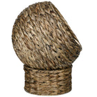 PawHut Wicker Cat Bed with Cushion and Stand - Dark Brown-Material: Water Hyacinth, Metal Wire(base), Flannel, PP cotton (cushion) 