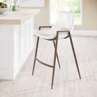 Zuo Desi Counter Stool - White/Walnut - Set of 2-Assembly required