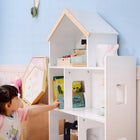 Qaba Toy Storage Organizer for Kids - White-Robust solid wood legs for long-lasting use
