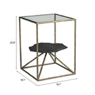 Zuo Ranol Side Table - Brass-6