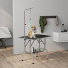 PawHut 35.4" L Dog Grooming Table with 8-39" Height Adjustable Arm-Crafted from durable materials for long-lasting 