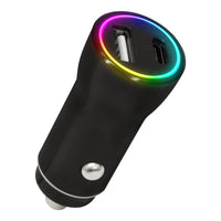 Helix Lucid LED Dual Port Car Charger-USB-C Power Delivery