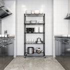 Seville Classics 5-Tier NSF Steel Shelving - Black - 72" H x 36" W x 18" D-Dimensions: 72" H x 36" W x 18" D