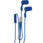 Staples In-Ear Headphones with Microphone, Blue-Microphone with play / pause button